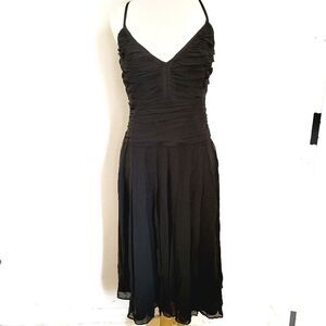 Ted Baker Dress Size 3 Katesha Black Silk Sleeveless